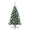 vidaXL K&uuml;nstlicher vorbeleuchteter Weihnachtsbaum Gr&uuml;n 120 cm PVC