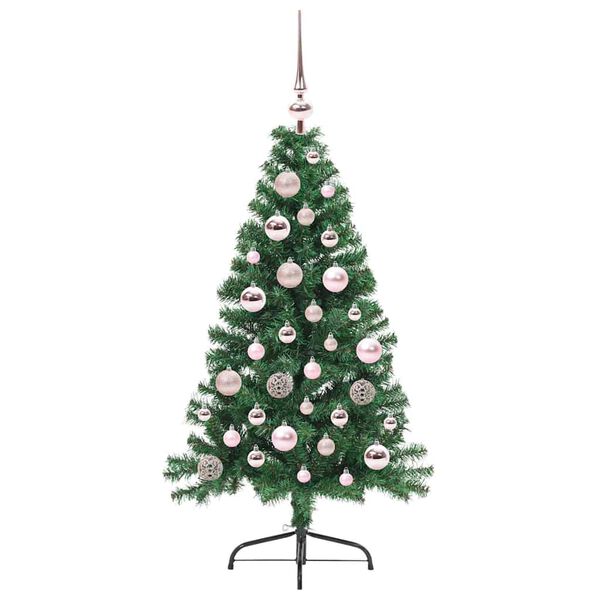 vidaXL K&uuml;nstlicher vorbeleuchteter Weihnachtsbaum Gr&uuml;n 120 cm PVC