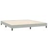 vidaXL Boxspringbett ohne Matratze Hellgrau 200x210 cm Samt