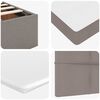vidaXL Ottoman-Bett mit Matratze & LEDs Taupe 80x200 cm Stoff