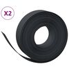 vidaXL Rasenkanten 2 Stk. Schwarz 10 m 15 cm Polyethylen