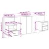 vidaXL Kopfteil mit Schrank 3 pcs Artisan-Eiche Holzwerkstoff
