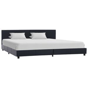 vidaXL Bettgestell Schwarz Kunstleder 180x200 cm