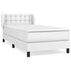 vidaXL Boxspringbett mit Matratze Wei&szlig; 100x200 cm Kunstleder