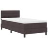 vidaXL Boxspringbett mit Matratze Dunkelbraun 90 x 200 cm Stoff