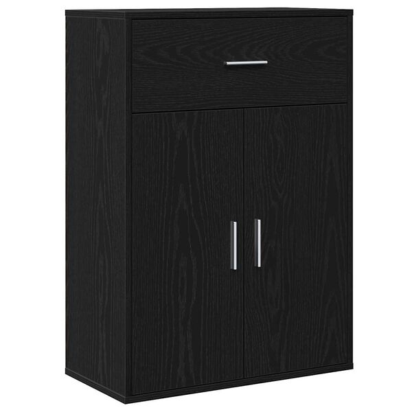 vidaXL Sideboard Schwarz Eichen-Optik 60 x 30 x 84 cm Holzwerkstoff