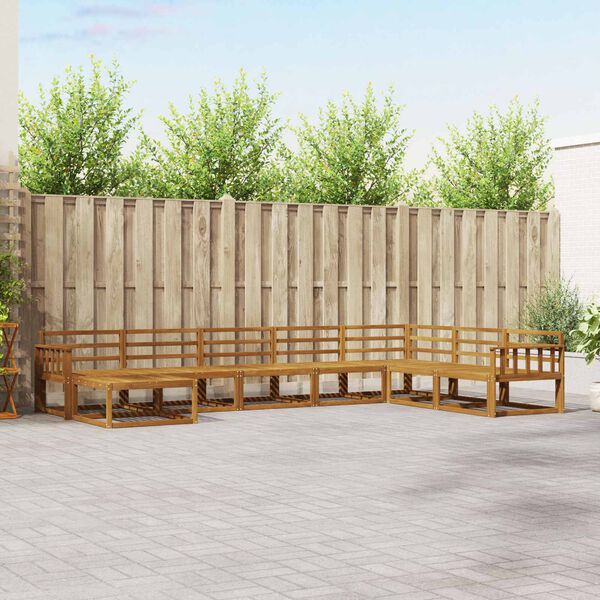 vidaXL Outdoor-Sofagarnitur 8 pcs Natur Massivholz Akazie