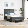 vidaXL Boxspringbett mit Matratze Dunkelgrau 140 x 190 cm Stoff