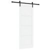 vidaXL Schiebet&uuml;r 78 x 211 cm Holzwerkstoff Wei&szlig; und Schwarz