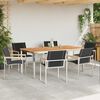 vidaXL Garten Essgruppe 7 pcs Braun Massivholz Akazie