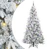 vidaXL K&uuml;nstlicher klappbarer Weihnachtsbaum Wei&szlig; 240 cm PE und PVC
