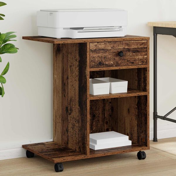 vidaXL Druckerst&auml;nder Uni Altholz 60 x 40 x 68.5 cm Holzwerkstoff