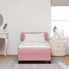 vidaXL Boxspringbett mit Matratze mit Kopfteil Rosa 90 x 200 cm Samt