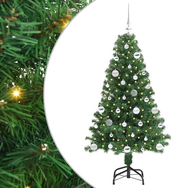 vidaXL K&uuml;nstlicher Weihnachtsbaum mit 150 LEDs mit St&auml;nder Gr&uuml;n 150 cm