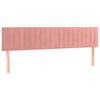vidaXL Boxspringbett mit Matratze Rosa 120x190 cm Samt
