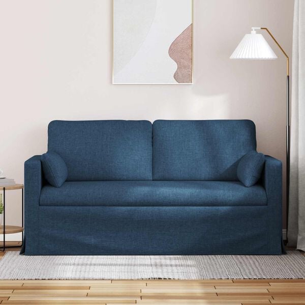 vidaXL Sofa Blau Gesamtabmessungen: 158 x 78 x 80 cm (B x T x H) Samt