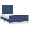 vidaXL Bettgestell ohne Matratze Blau 120x190 cm Stoff