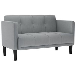 vidaXL Zweisitzer-Sofa Hellgrau 111 cm Stoff