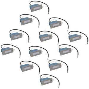 vidaXL LED-Wandeinbauleuchten f&uuml;r Treppen 12 Stk. 44x111x56 mm