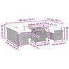 vidaXL 10-tlg. Garten-Sofagarnitur mit Kissen Grau Poly Rattan Akazie