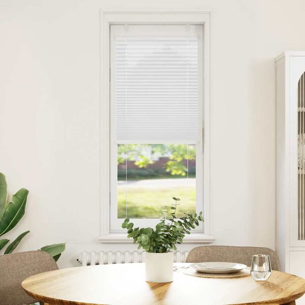 vidaXL Plissee Wei&szlig; 40x150 cm Stoffbreite 39,4 cm Polyester