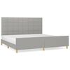 vidaXL Bettgestell ohne Matratze Hellgrau 200x200 cm Stoff