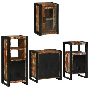 vidaXL Badezimmerm&ouml;bel-Set 4 stk. Mehrfarbig 55 x 35 x 60 cm