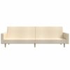 vidaXL Schlafsofa 2-Sitzer Creme Stoff