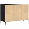 vidaXL Sideboard Schwarz Eichen-Optik 103,5 x 35 x 70 cm Holzwerkstoff