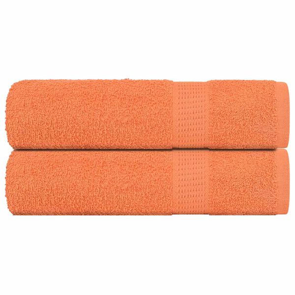 vidaXL Duscht&uuml;cher 2 Stk. Orange 70x140 cm 360 g/m&sup2; 100% Baumwolle