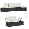 vidaXL Sofa Set mit Kissen 6 pcs Poly-Rattan