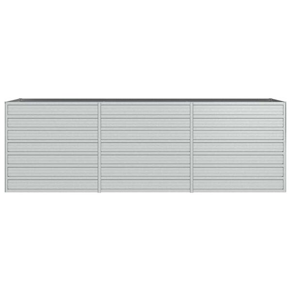 vidaXL Garten-Hochbeet 240x80x77 cm Verzinkter Stahl Silbern
