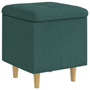 vidaXL Ottoman mit Stauraum Dunkelgr&uuml;n 40 x 40 x 45 cm Stoff