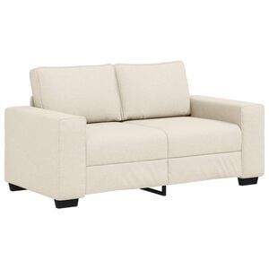 vidaXL 2-Sitzer Sofa Beige 160 cm Leinenmischgewebe