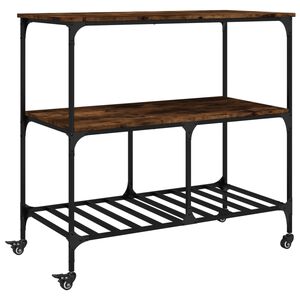 vidaXL K&uuml;chenwagen R&auml;uchereiche 100x50x95 cm Holzwerkstoff