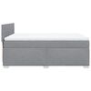 vidaXL Boxspringbett mit Matratze Hellgrau 140x190 cm Stoff