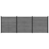 vidaXL zaunset 526 x 186 cm WPC und Aluminium Grau