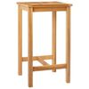 vidaXL Bartisch Natur 60 x 60 x 105 cm Massiv-Teak