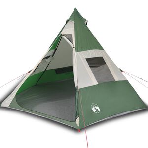 vidaXL Tipi-Campingzelt 7 Personen Gr&uuml;n Wasserdicht