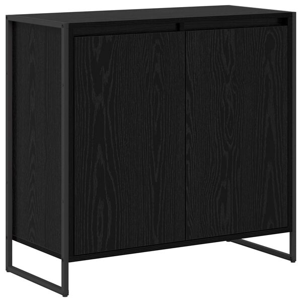 vidaXL Seitenschrank Schwarz Eichen-Optik 79 x 36 x 75 cm