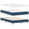 vidaXL Boxspringbett mit Matratze mit Kopfteil Blau 120 x 190 cm Stoff