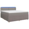vidaXL Boxspringbett mit Matratze Taupe 160 x 200 cm Stoff