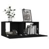 vidaXL 4-tlg. TV-Schrank-Set Schwarz Holzwerkstoff