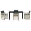 vidaXL Garten Essgruppe 5 pcs Hellgrau Poly-Rattan