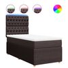 vidaXL Boxspringbett mit Matratze Dunkelbraun 100x200 cm Stoff