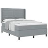 vidaXL Boxspringbett mit Matratze Hellgrau 140 x 200 cm Stoff