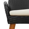 vidaXL Garten Essgruppe mit Kissen 5 pcs Schwarz Poly-Rattan