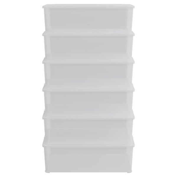 vidaXL Aufbewahrungsboxen 6 Stk. Kunststoff 25 L Stapelbar