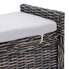 vidaXL Sitzbank mit Stauraum Schwarz gewaschen 110 x 40 x 50 cm Rattan