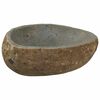 vidaXL Flusssteinwaschbecken Hellgrau (30-37) x (25-30) x 12 cm